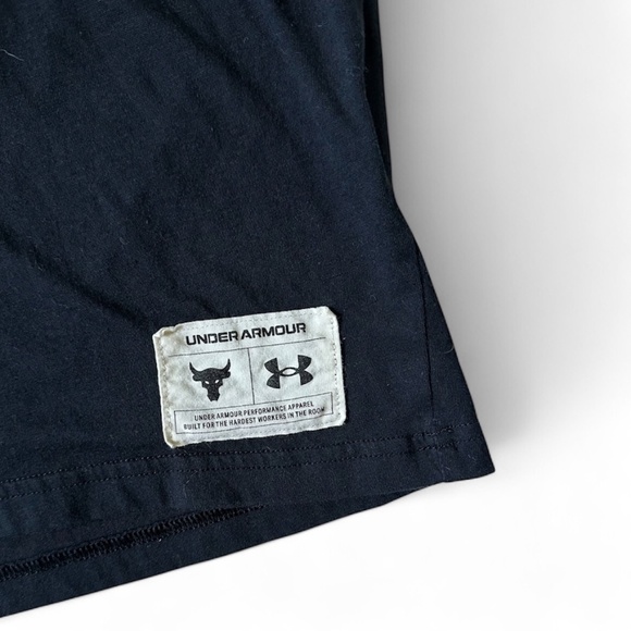 Under Armour X Project Rock Men Shirt 2XL Black Graphic Print Iron Paradise - Picture 3 of 4